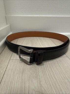 Tod’s Men Classic Black Leather Dress Belt